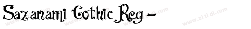 Sazanami Gothic Reg字体转换